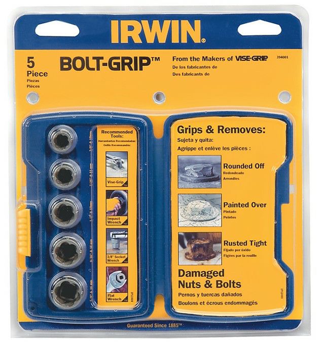 Irwin Bolt Grip Fastener Remover Base Set - 5 Pieces IRW10504634