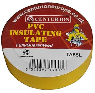 Centurion 19mm x 20m PVC Insulating Tape - Yellow TA65L