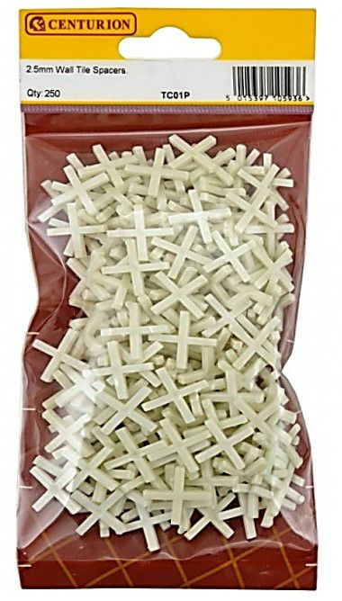 Centurion 2.5mm Wall Tile Spacers - Pack of 250 TC01P