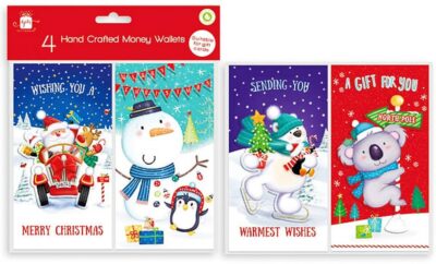 Cute Christmas Money Wallet - Pack of 4 0261795 (XALGC203)