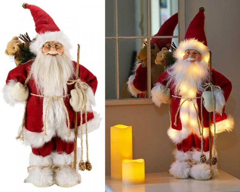 45cm Tall Inlit Father Christmas - 6327380 (2531091)