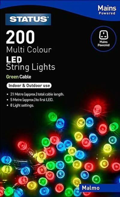 Status 200 LED String Lights - Multi Coloured 6773187(MALMO)