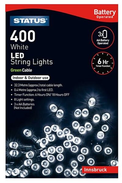 Status 400 LED String Lights - White 6774086 (INNSBRUCK)