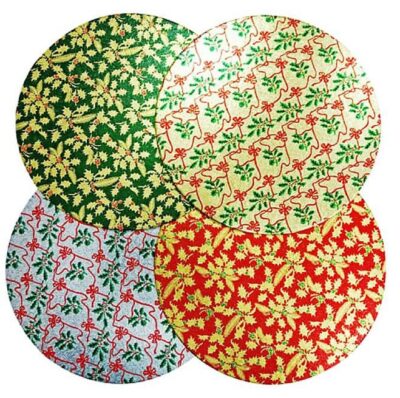 10" Round Board - Holly Print  0253460 (BX116)