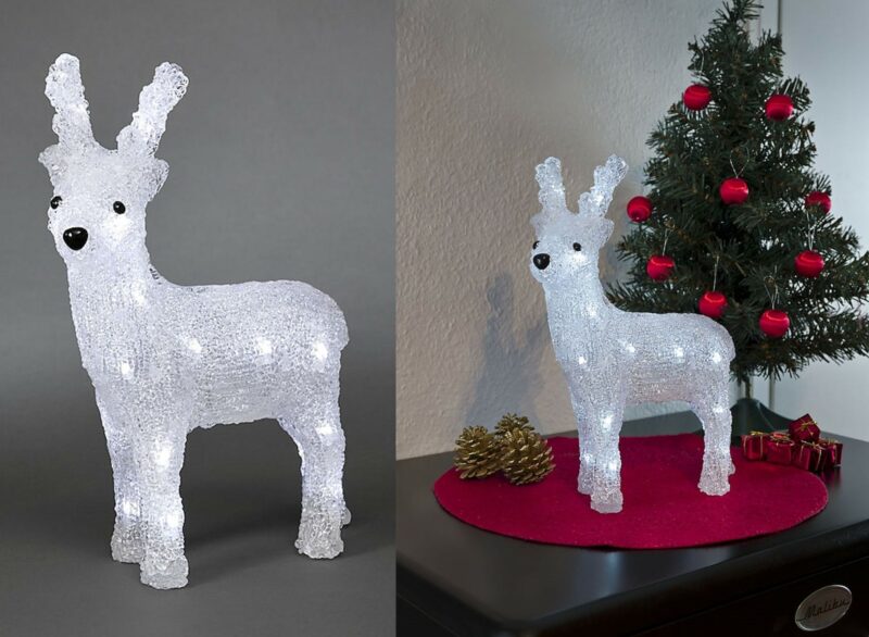 Konstsmide 23cm Light Up Acrylic Reindeer 3610997 (6158-203)