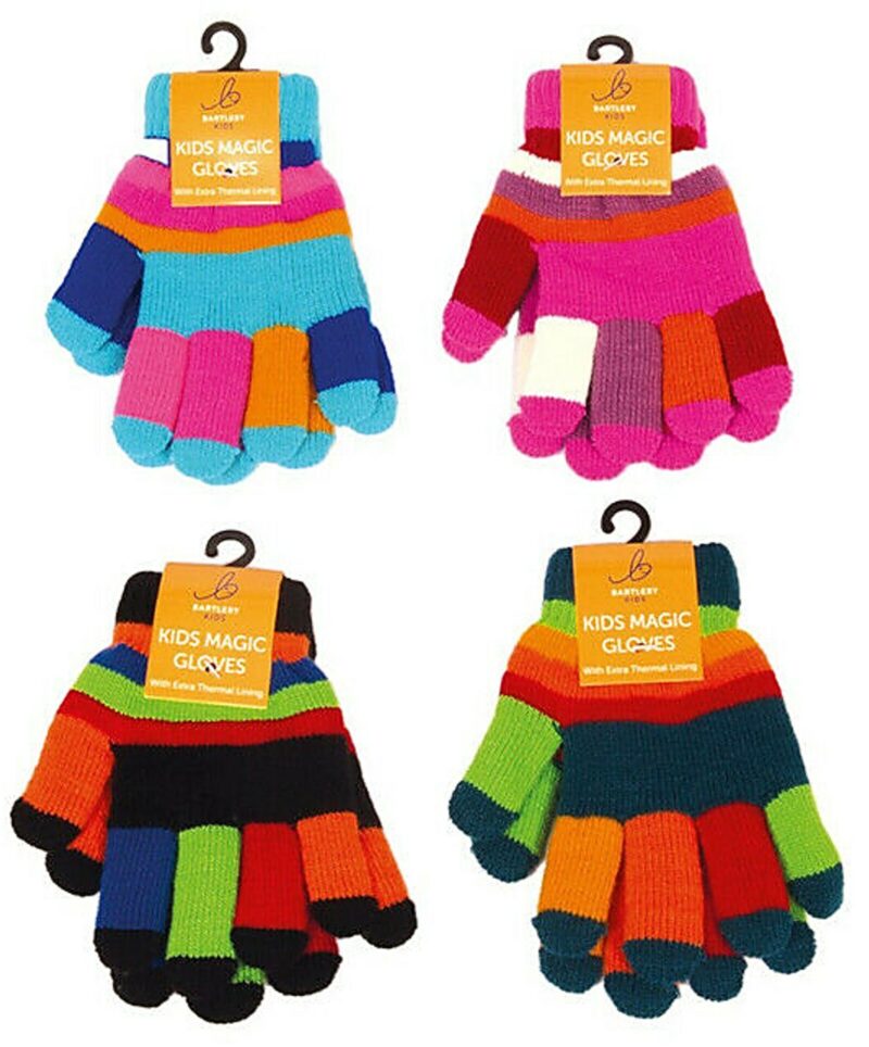 Otterdene Childrens Double Lined Multi-Coloured Gloves  4660551 (AG596X)