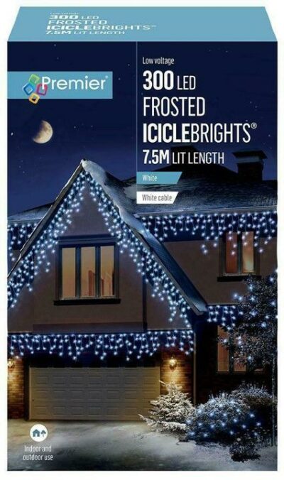 Premier 300 LED Frosted Icicle Brights - White  5188123 (LV201224W)