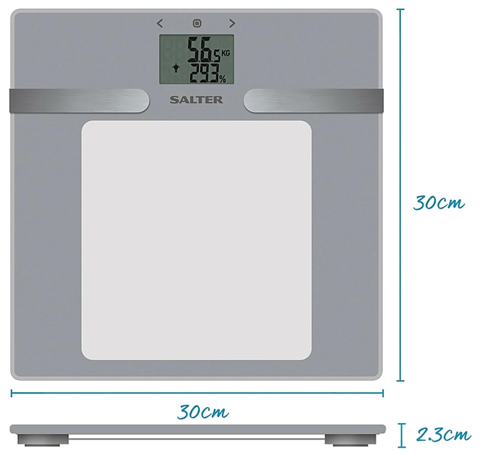 Salter Dashboard Analyser Bathroom Scales - Silver 9194SV3R (5955684 ...