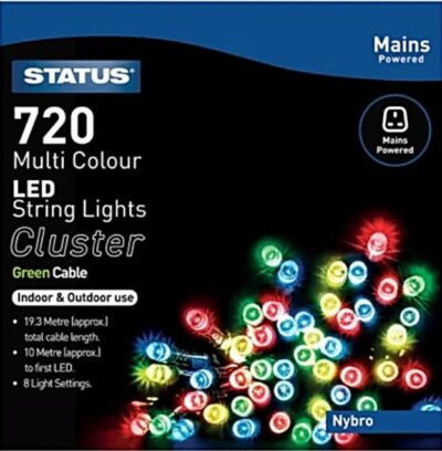Status 720 LED Cluster String Lights - Multi Coloured 6774154 (NYBRO)