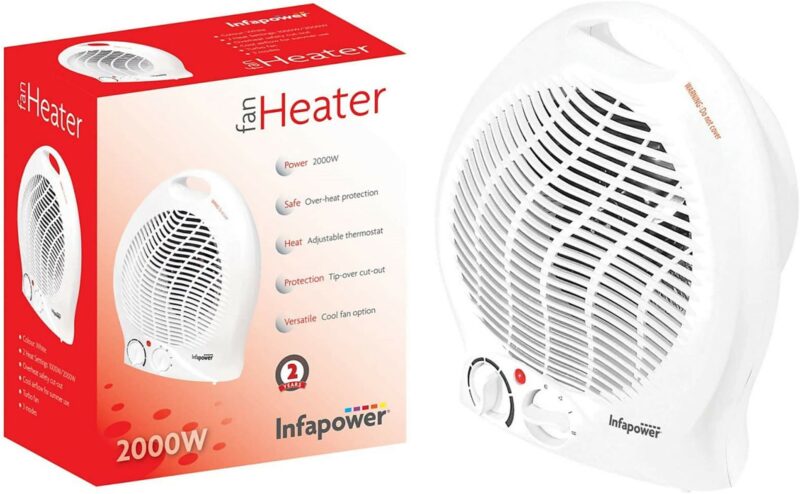 Infapower 2000W Upright Fan Heater X401