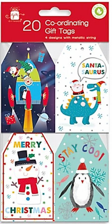 Anker Pack of 20 Festive Fun Gift Tags - 0261659 (XALGT1036)