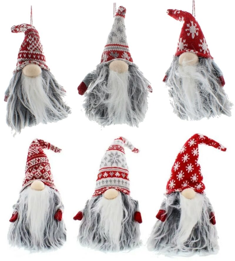 Festive 15cm Nordic Fur Hanging Gonks 2111310 (P027899)