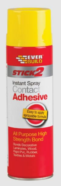 EverBuild 500ml Stick2 Instant Spray Contact Adhesive 1800404