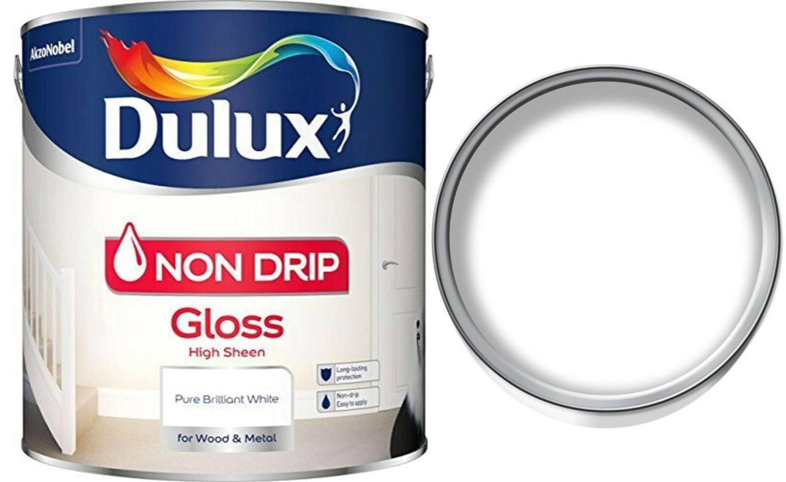 Dulux 2.5L NonDrip Gloss Paint White 1500262 at Wades (Appliance