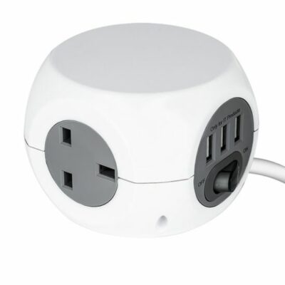 Status 3 Way and 3 USB Cube Extension Socket 6771923