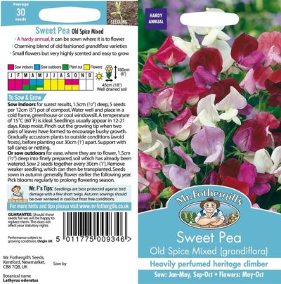Mr Fothergill's Sweet Pea Old Spice Mixed (grandiflora) 11647