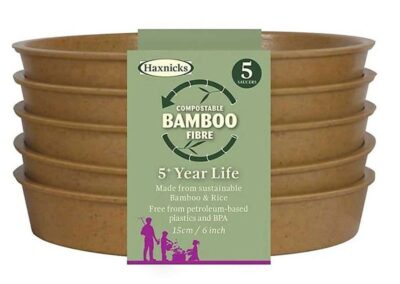 Haxnicks 6" x 5 Bamboo Saucers - Terracotta POT140201 (2720530)
