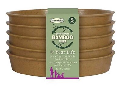 Haxnicks 5" x 5 Bamboo Saucers - Terracotta POT120101 (2720545)