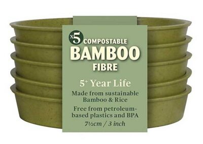 Haxnicks 3" x 5 Bamboo Saucers - Sage POT170101 (2720608)