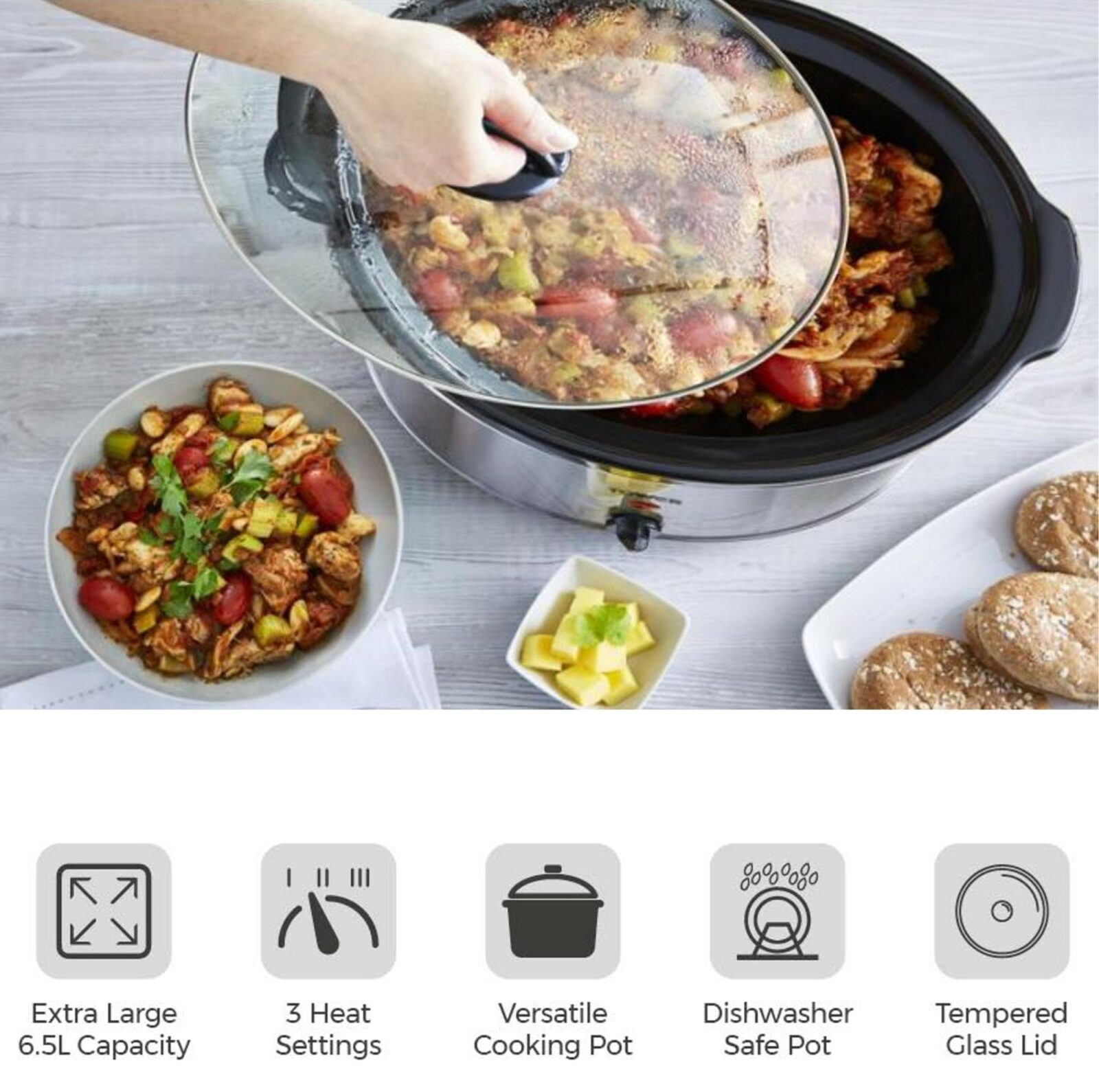 Tower 6.5 Litre Slow Cooker T16040 at Wades (Appliance sales and