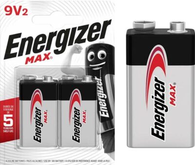 Energizer 9V Batteries 6LR61 - 2 Pack   XMS21BATT9V