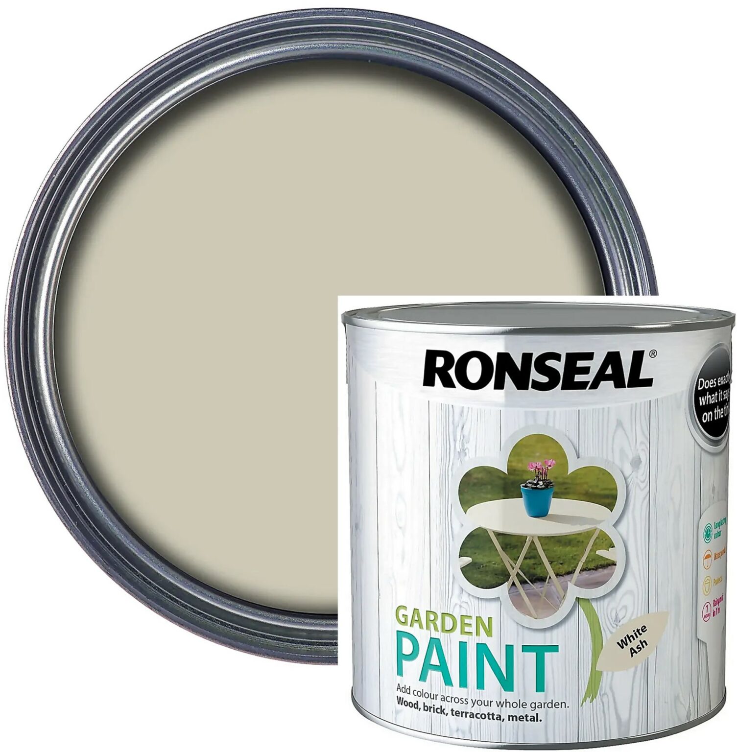 Ronseal 2.5L Garden Paint White Ash 6888614 at Wades (Appliance sales