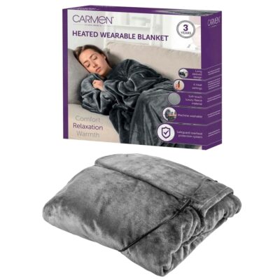 Carmen Heated Wearable Blanket with Long Sleeve - Grey 1060516