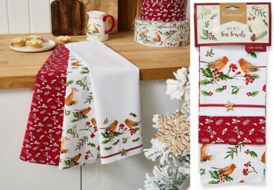 CookSmart 3 Pack Tea Towel - A Winters Tale 1020997