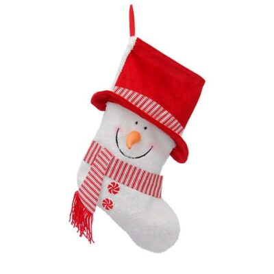 Festive 48cm Snowman Stocking - Red Hat  2111681