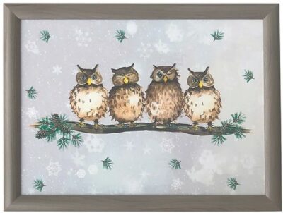 HomeLiving Winter Owls Lap Tray   2652890