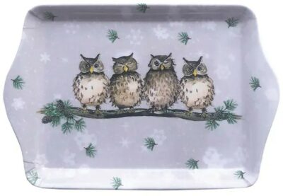 HomeLiving Winter Owls Mini Trinket Tray    2652926