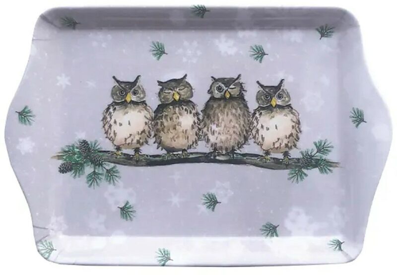 HomeLiving Winter Owls Mini Trinket Tray    2652926
