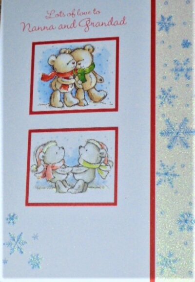 Nanna & Grandad Christmas Card  - Teddies