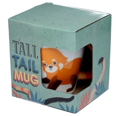 340ml Porcelain Ceramic Tail Handle Mug - Red Panda 4640687