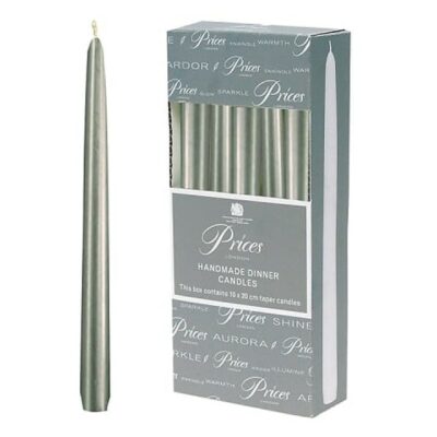 Prices 10" Venetian Tapered Candle - Silver 5230720