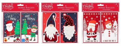 Money Wallets - Pack of 6 - SantaElf
