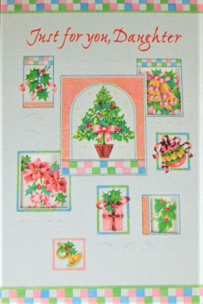 Daughter Christmas Card - Tree Squares DAUGHTERXMAS
