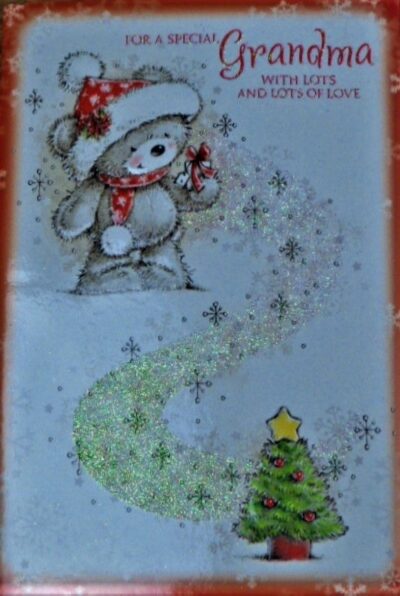 Grandma Christmas Card - Teddy Tree