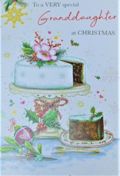 Granddaughter Christmas Card - Cake X4009-7