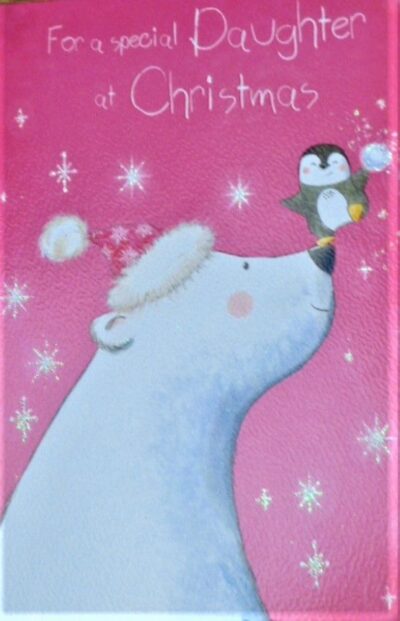 Daughter Christmas Card - Polar Bear X4019-5