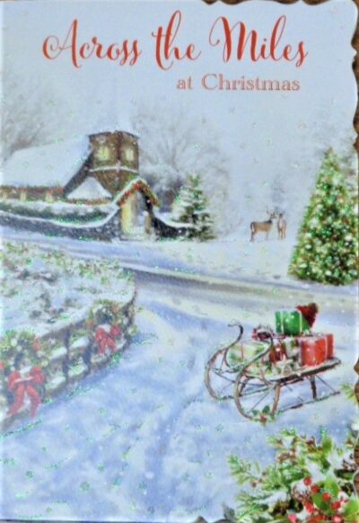 Across The Miles Christmas Card - Sleigh X4051-2