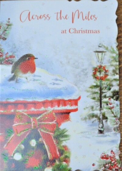 Across The Miles Christmas Card - Robin X4052-7