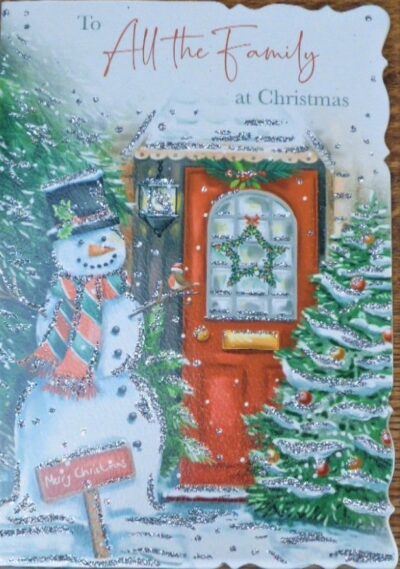 To All The Family Christmas Card - Snowman X4059-6