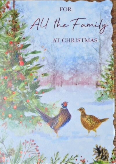 To All The Family At Christmas Card - Pheasants  X9019-13