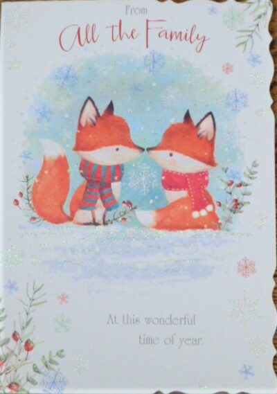 From All The Family Christmas Card - Foxes X9052-8