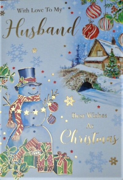 Husband Christmas Card - Snowman XGL5007A/08