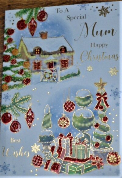 Mum Christmas Card - Cottage XGL5012A/15
