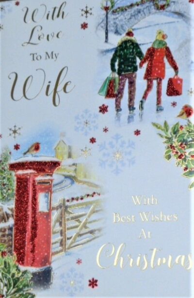 Wife Christmas Card - Postbox XGL5021A/18