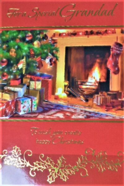 Grandad Christmas Card - Fireplace or Tree Fireplace XMASGRANDAD