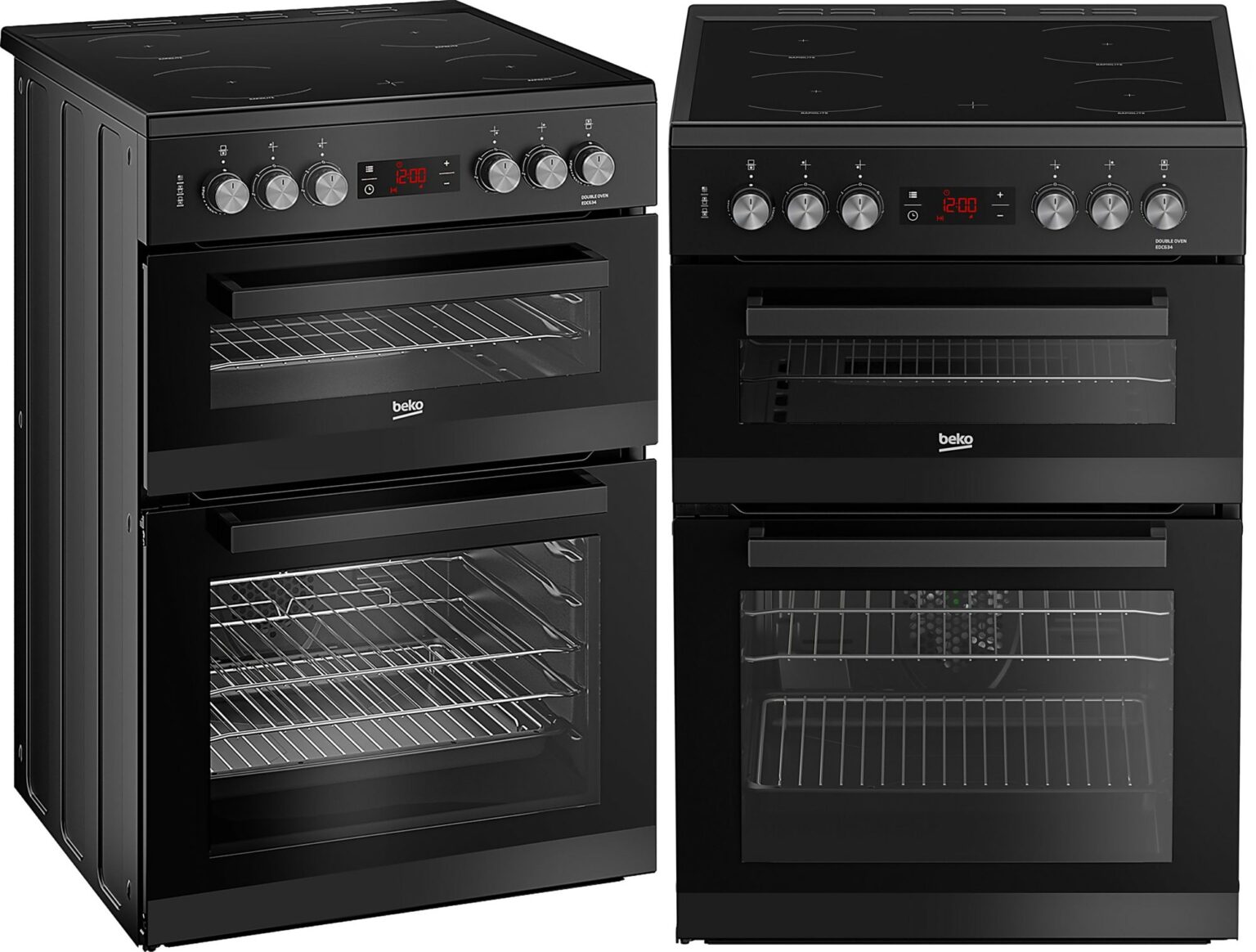 Beko 60cm Double Oven Electric Cooker EDC634K at Wades (Appliance sales